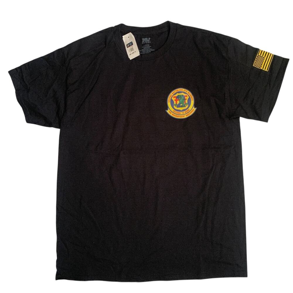 USMC Men's Size L 2nd Battalion 4Th Marines Short Sleeve T-Shirt Brand New - Picture 2 of 16
